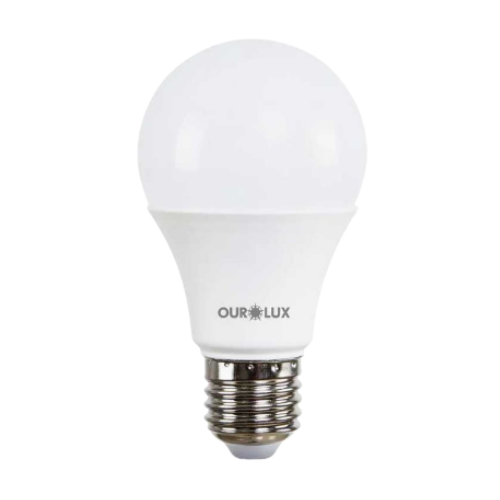 Lâmpada Bulbo LED 12W Bivolt Branco Frio 6500K – Ourolux