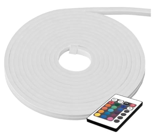 Fita LED Neon RGB + Controle 12V 5 Metros IP65