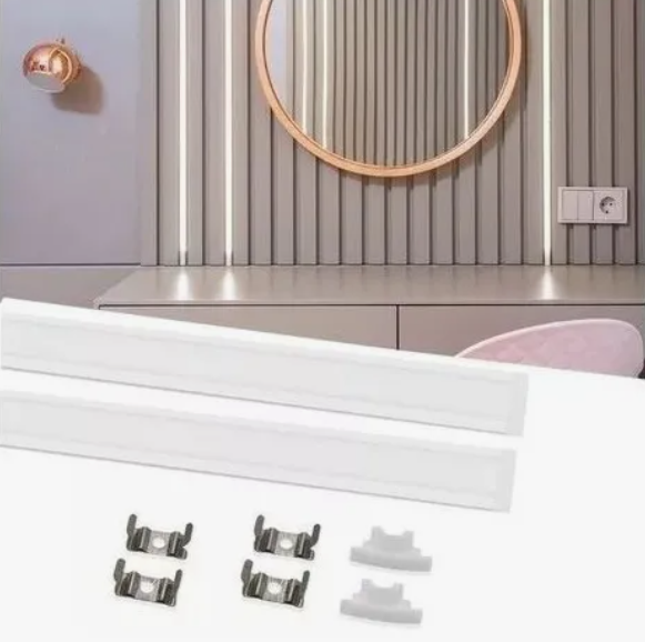 Perfil para LED de Embutir Branco 2 Metros Slim