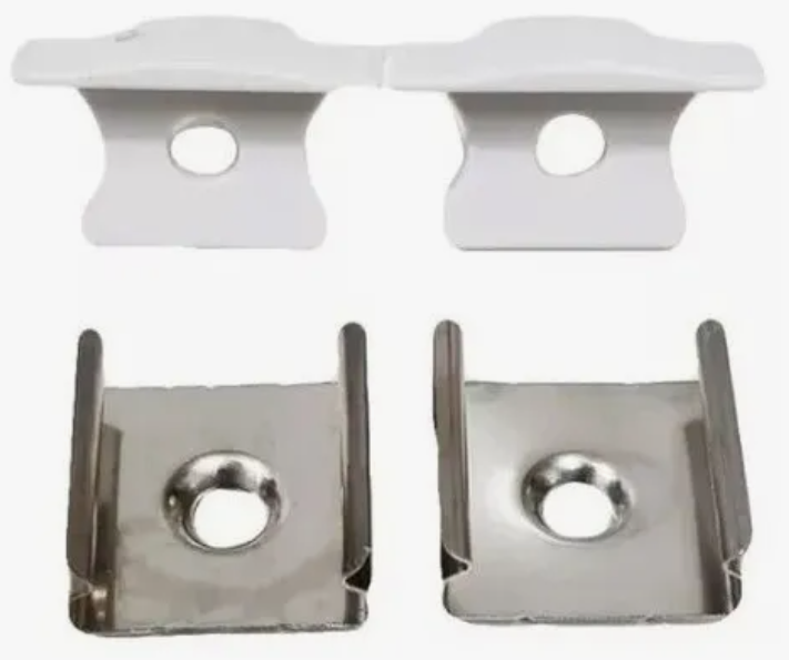 KIT COM 10 UNIDADES - Perfil para LED de embutir Branco 2 metros