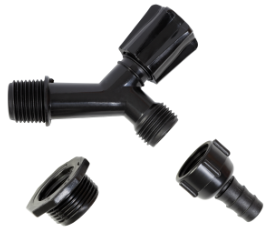 Torneira para Jardim Krona Slim Bico Móvel Preta 1/2" - 3/4"