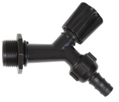 Torneira para Jardim Krona Slim Bico Móvel Preta 1/2" - 3/4"